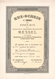 Gewerkschaft Messel - Grube Messel, Kuxschein von 1884