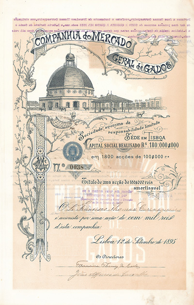 Companhia do Mercado Geral de Gados, Lisboa, 1895