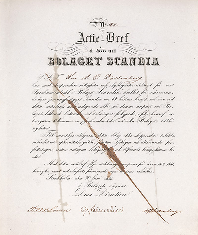 Bolaget Scandia, 1852