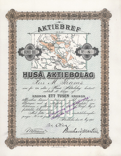 Huså AB, Stockholm, 1893