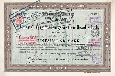 Allianz Versicherungs-Aktien-Gesellschaftt Berlin 1907
