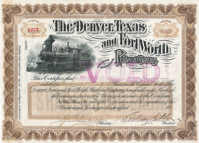 Denver, Texas and Fort Worth Railroad Company