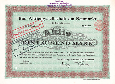 Bau-Aktiengesellschaft am Neumarkt Leipzig 1913
