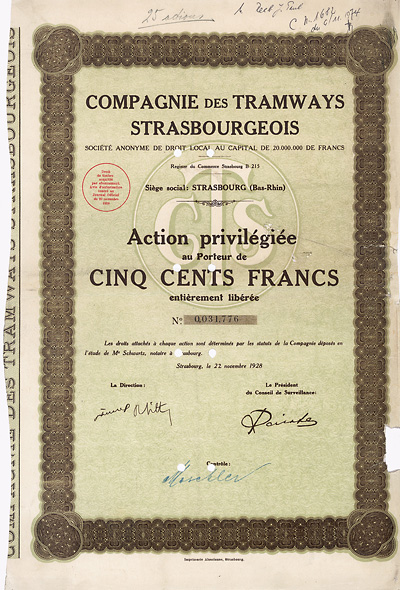 Compagnie des Tramways Strasbourgeois (Strassburger Strassenbahn-Gesellschaft)