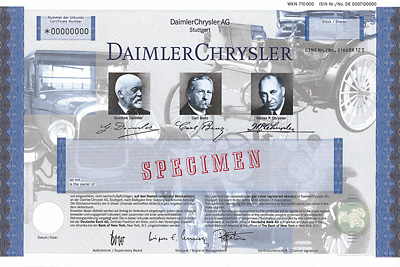 DaimlerChrysler AG 1998 Namens-Stückaktie