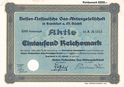 Hessen-Nassauische Gas-AG 1929