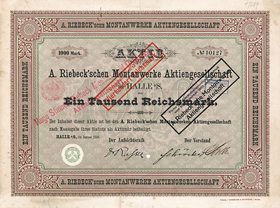 A. Riebeck’sche Montanwerke AG 1899