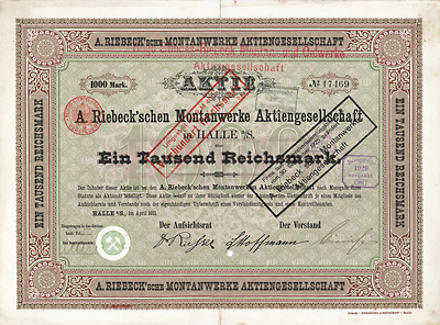A. Riebeck’sche Montanwerke AG 1911