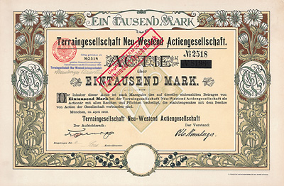 Terraingesellschaft Neu-Westend, München, 1902