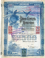 Banco Central Mexicano S.A., 1902, 2500 Pesos - Blueberry