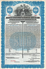 Austrian Government Guaranteed Loan 1923-1943. Die allererste internationale Wiederaufbauanleihe, 1923