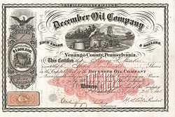 December Oil Company, Philadelphia, 1865