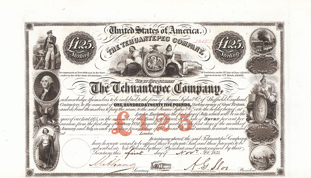 Tehuantepec Company Nonvaleurs als Sammelobjekte und Kapitalanlage