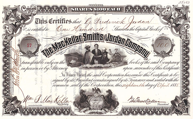 MacKellar, Smiths and Jordan Co. - Los Nr. 1381