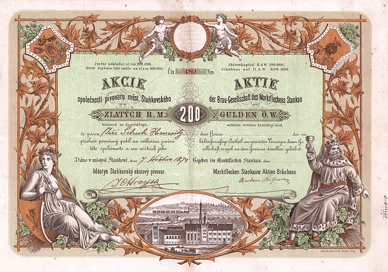 Brau-Gesellschaft des Marktfleckens Stankau 1874