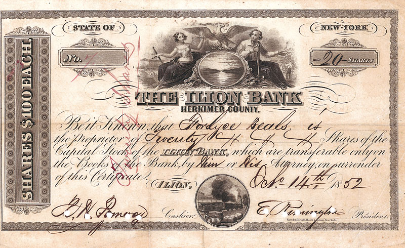 Ilion Bank (Herkimer County ) 1852