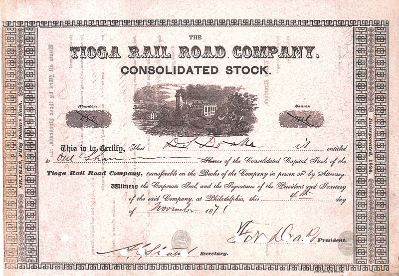 Tioga Railroad 1871