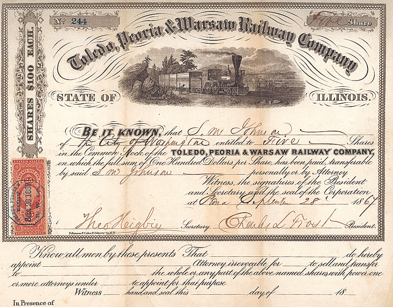 Toledo, Peoria and Warsaw Railway Company