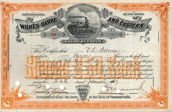Wilkes-Barre and Eastern Railroad Company
