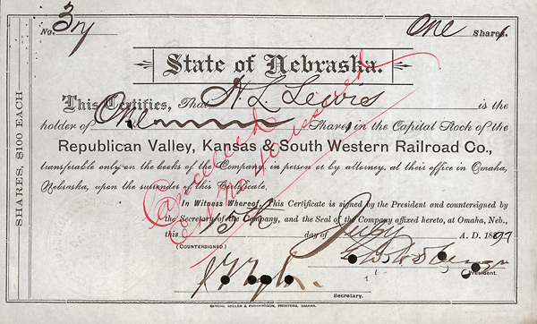 Republican Valley, Kansas and South Western Railroad Company