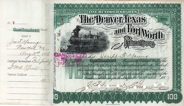 Denver, Texas and Fort Worth Railroad Company