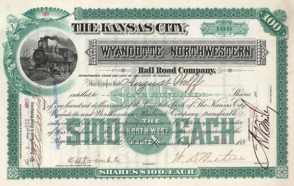 Kansas City, Wyandotte and Northwestern Rail Road Company