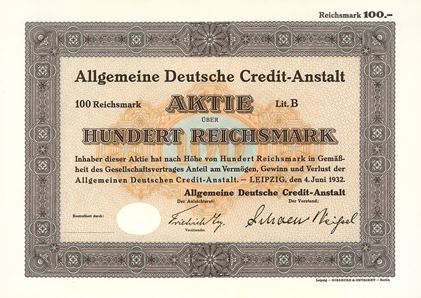 Allgemeine Deutsche Credit-Anstalt 1932