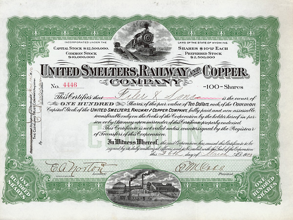 United Smelters, Railway and Copper Company