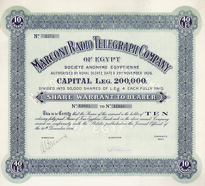 Marconi Radio Telegraph Co. of Egypt