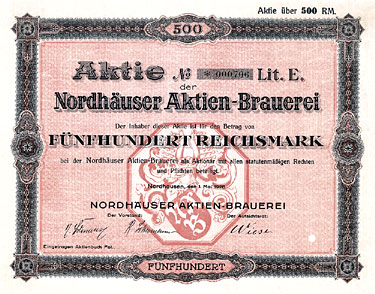 Nordhaeuser Aktien-Brauerei Nordhausen