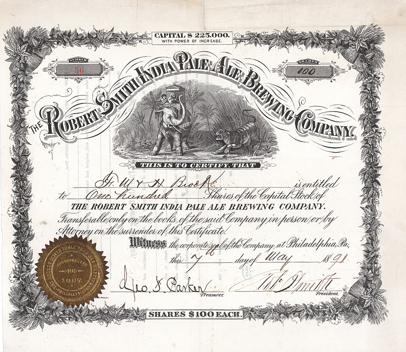 Robert Smith India Pale Ale Brewing Company Philadelphia