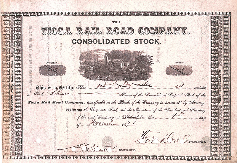 Tioga Railroad 1871