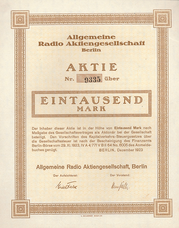 Allgemeine Radio AG