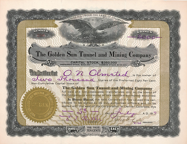 Golden Sun Tunnel and Mining Co.