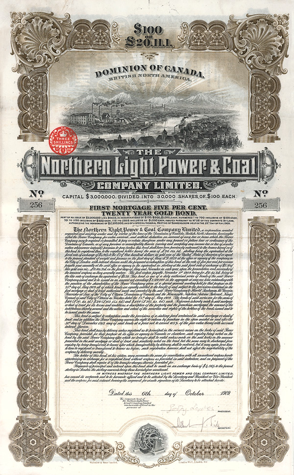 Northern Light, Power & Coal Company, 1909