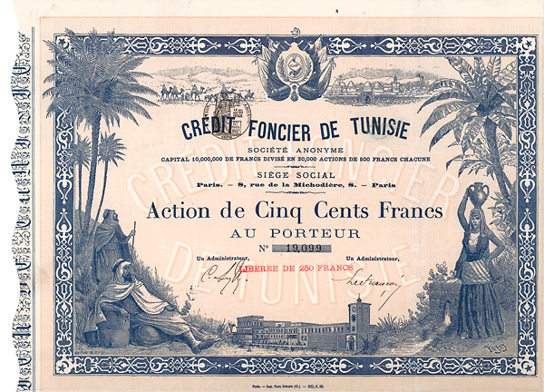 Crédit Foncier de Tunisie S.A., 1891