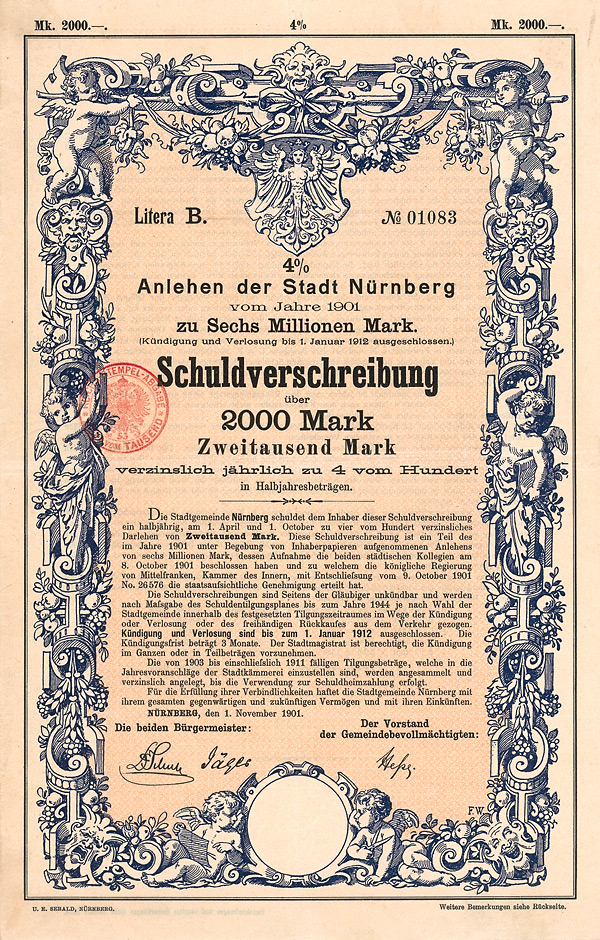 Stadt Nürnberg - Anleihe von 1901