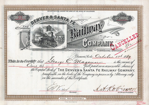 Denver and Santa Fe Railway Company