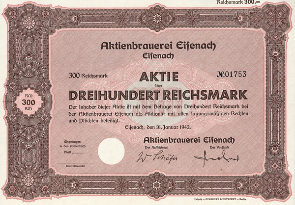 Aktienbrauerei Eisenach 1942